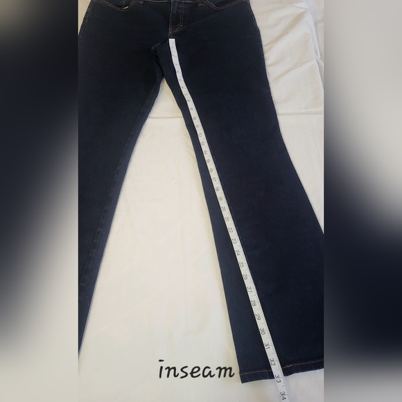 Banana Republic Curvy Fit Mid-Rise Bootcut Dark Wash Denim Blue Jeans size 31 - Picture 11 of 12